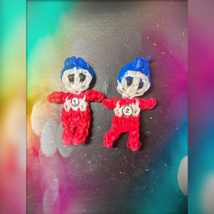 rainbow loom "thing 1 and thing 2 " figurine